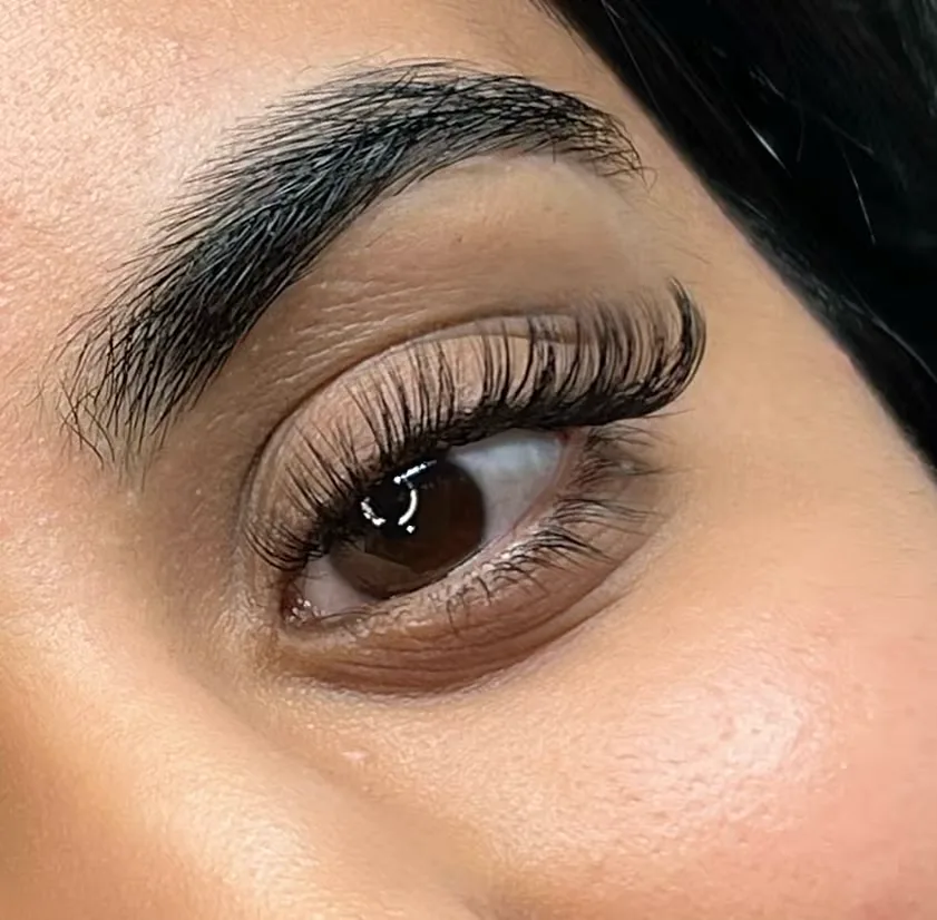 Volume lash extensions at Sugaring NYC McKinney — everyday glam lash result