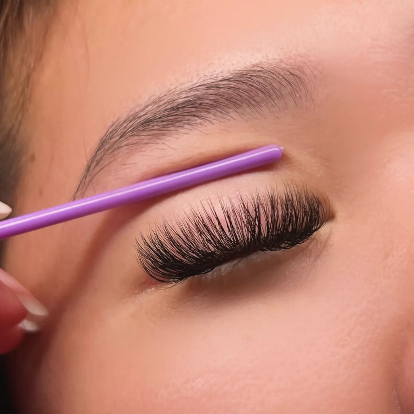 Volume lashes at Sugaring NYC McKinney — lush, full volume lash set result